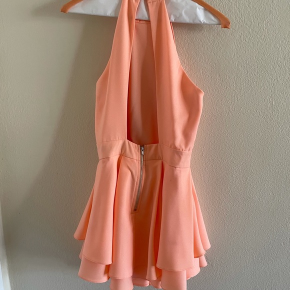 NWOT - Lulu’s Dress Rehearsal Peach Skater Dress - Picture 6 of 11